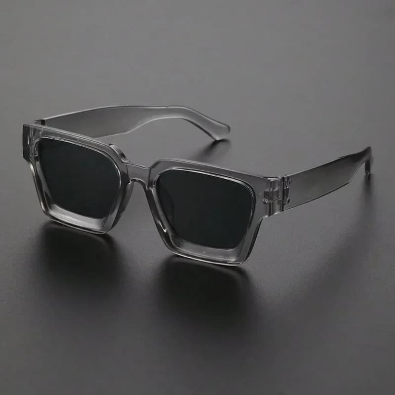 Lunettes carrées unisexes pêche plage - Monture plastique légère pour pêcheurs photographes