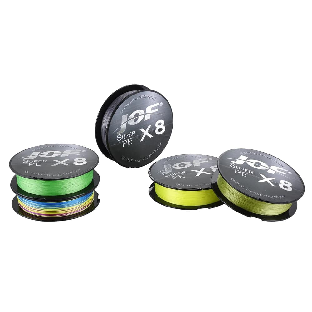 Ligne de pêche multifilament JOF 8 brins 150m 300m 500m pour carpe et pêche sportive
