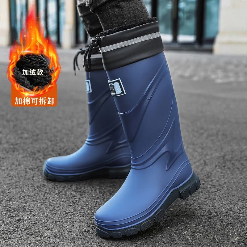 Bottes de travail antidérapantes taille 45 - Chaussures imperméables démontables style casual pour pêche