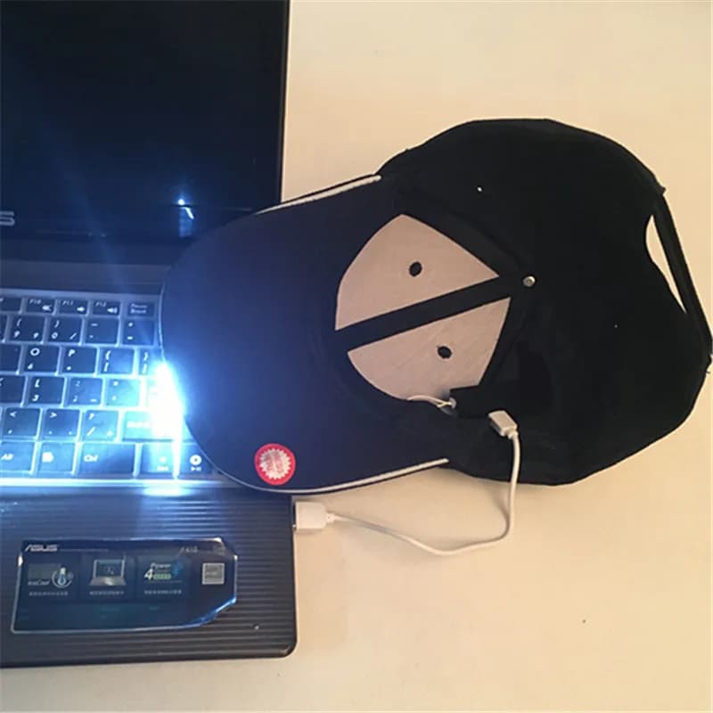 Casquette baseball LED réglable lampe frontale pêche nocturne camping randonnée