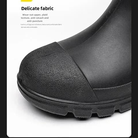 Chaussures de pluie protection travail anti-écrasement anti-perforation bout acier plaque sécurité mines