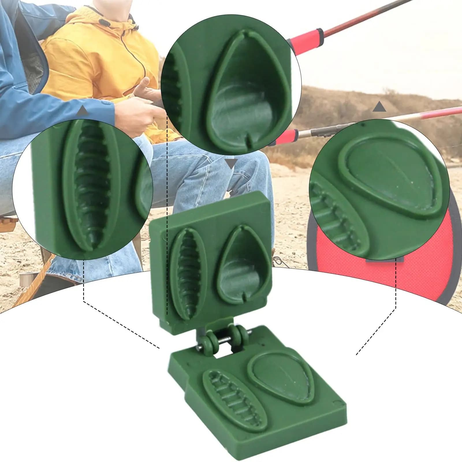 Moule à leurres portable léger - Accessoire pêche compact pour création appâts personnalisés