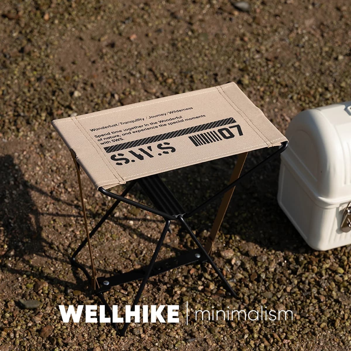 Tabouret pliant WELLHIKE SWS à déverrouillage rapide - Banc portable pour pêche et camping