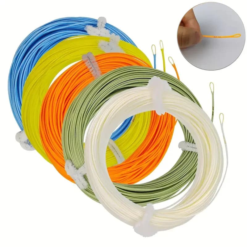 Ligne de pêche à la mouche flottante Aventik100FT WF1F-WF9F pour truite, basse et saumon - PVC tressé