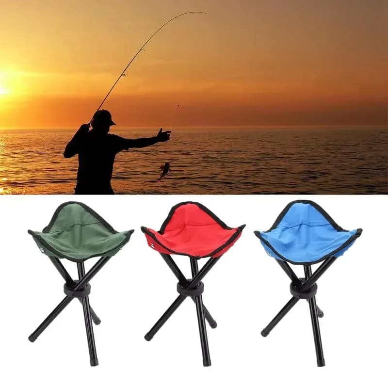 Tabouret triangulaire pliant multifonction - Siège portable pêche camping randonnée extérieur