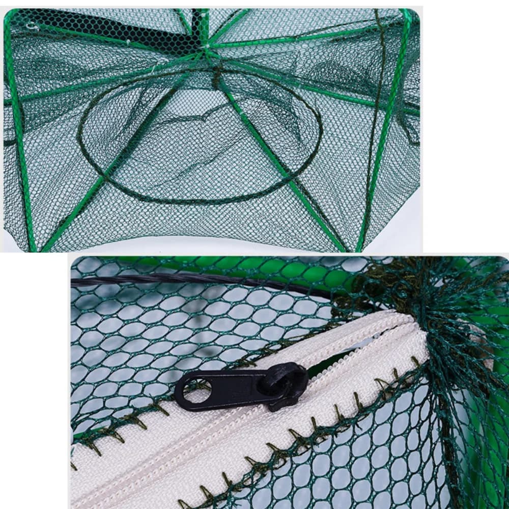 Filet pliable pour écrevisses, crabes et poissons - Maillage robuste pour pêche polyvalente