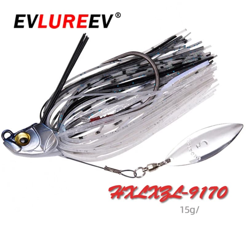 Leurre chatterbait spinnerbait 13.5g pour la pêche du black bass, leurre vibrant cuillère wobblers kit pêche carnassiers
