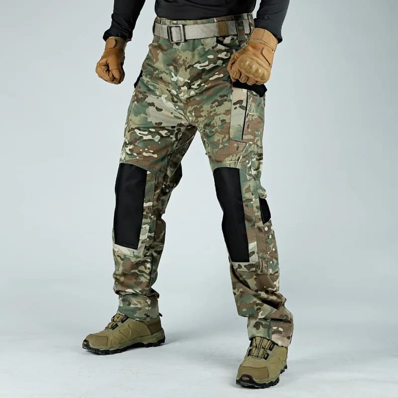 Pantalon cargo militaire résistant pêche travail randonnée hommes outdoor multi-poches