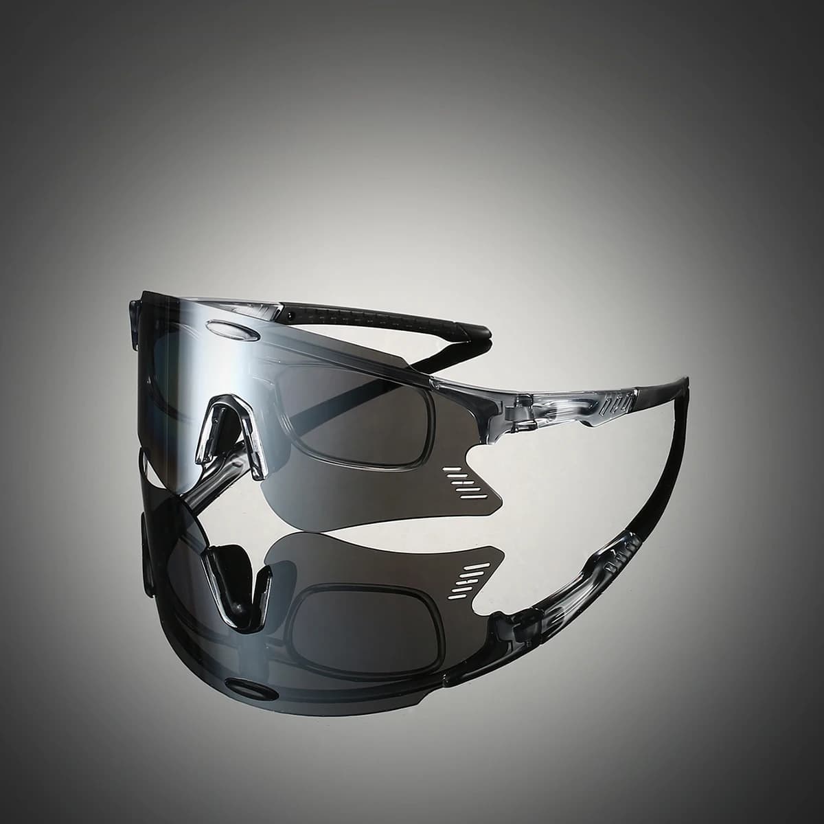 Lunettes sport surdimensionnées miroir pêche cyclisme 2025 protection anti-UV vent tendance