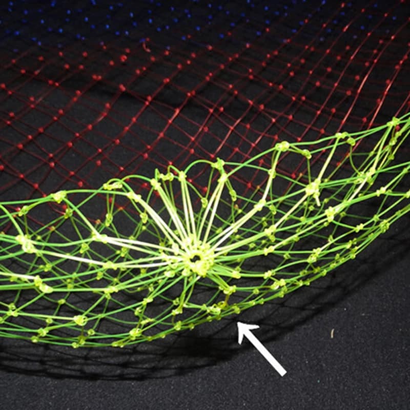 Filet à épuisette en nylon pliable à mailles losanges 5 tailles différentes pour pêche précise