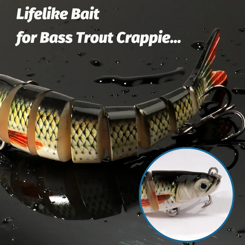 3 leurres souples multi-articulés 11g 16g 27g - swimbait bionique pêche carnassier perche brochet