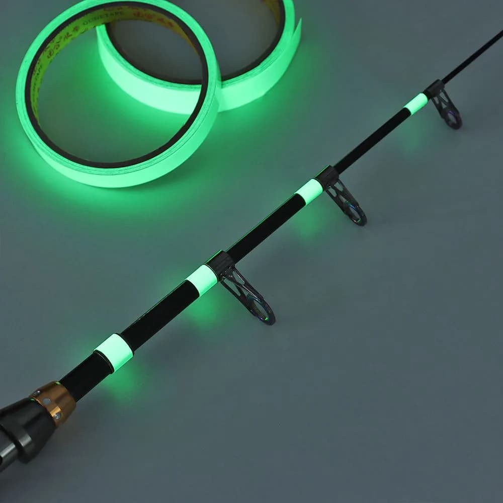 Ruban adhésif fluorescent vert brillant pour pêche, signalisation et décoration, autocollant lumineux dans le noir