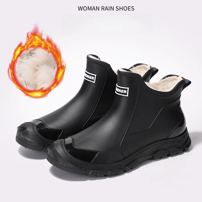 Bottes de pluie PVC anti-dérapantes homme basse pour chantier et pêche