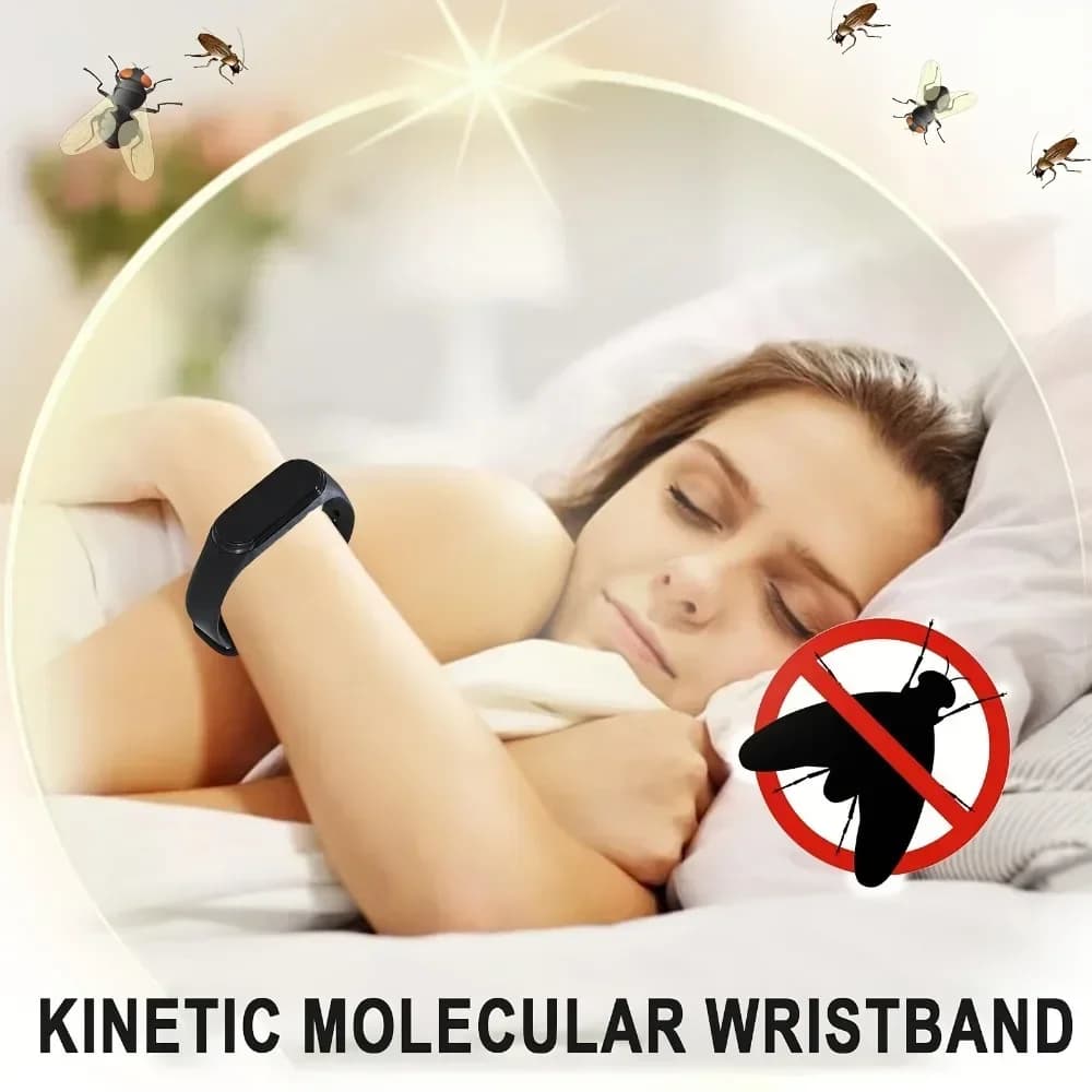 Bracelet anti-moustique unisexe - Répulsif physique et ultrasonique, sans produits chimiques, intérieur/extérieur