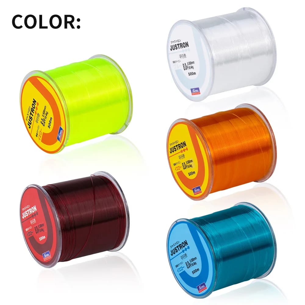 Ligne de pêche nylon 500m colorée bobine parallèle - Pour pêche du bord et pêche rocheuse