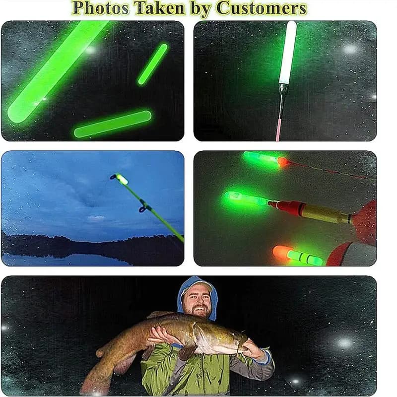 Lot 100/50 bâtons lumineux pour flotteurs pêche nocturne avec lumière fluorescente accessoires pêche