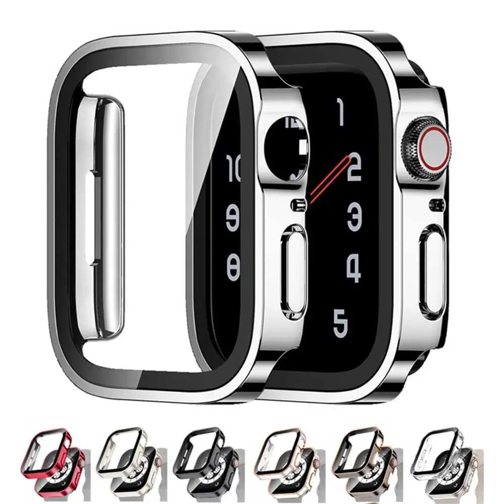 Étui de protection étanche et coque verre trempé pour Apple Watch 7 8 9 45mm 41mm - Accessoire iWatch 5 SE 6 44mm 40mm