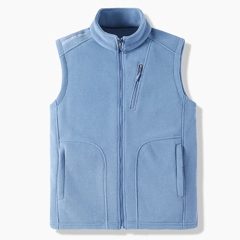 Gilet polaire homme automne 8XL - Veste coupe-vent col montant pour pêche et randonnée hivernale