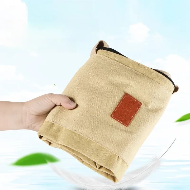 Sac canne à pêche jaune toile grande capacité avec compartiment parapluie - Stockage équipement pêche