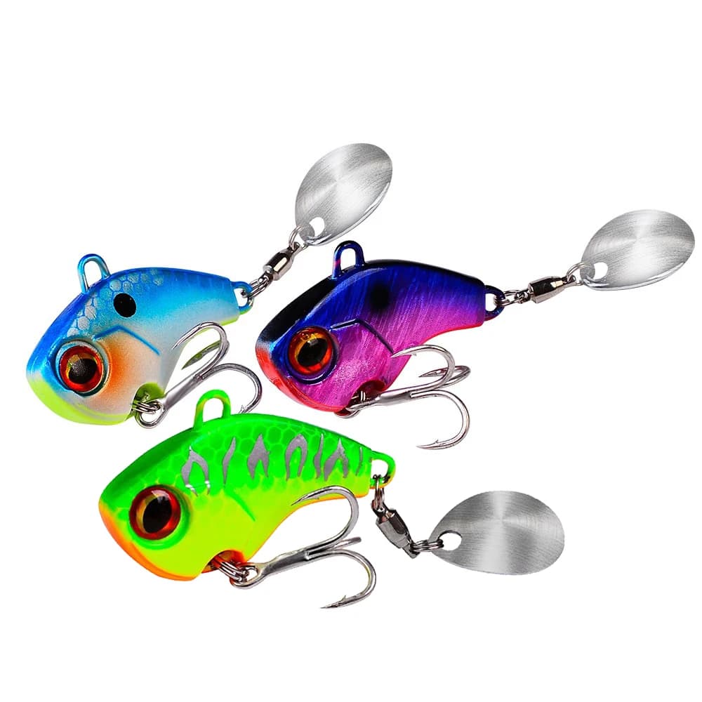 Leurre métal vibrant spinner cuillère hiver pour pêche carnassiers 6g 15g 28g appât artificiel