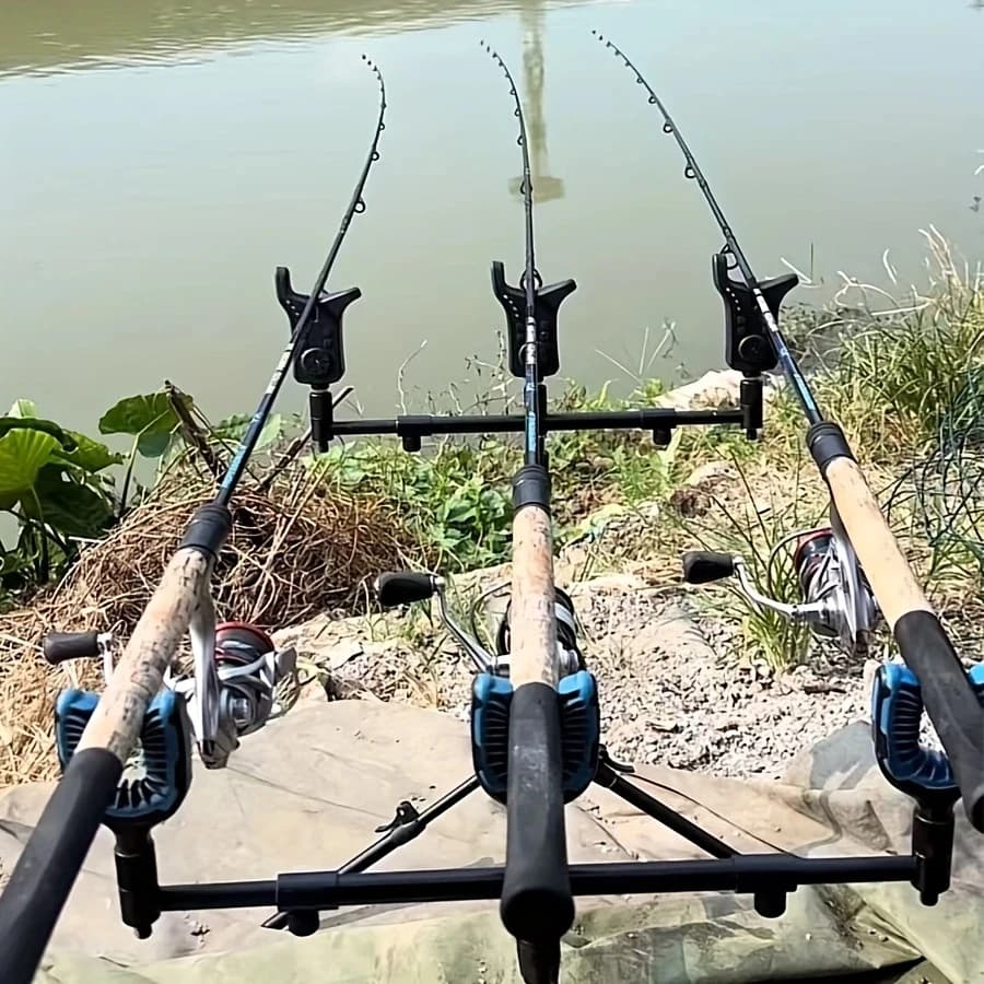Support canne à pêche réglable premium base filetée - organisateur léger PVC carp fishing durable
