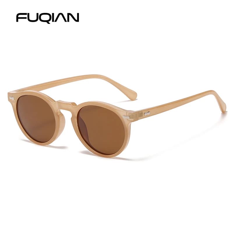 Lunettes de soleil rondes rétro polarisées pour homme et femme - Style vintage littéraire pour conduite