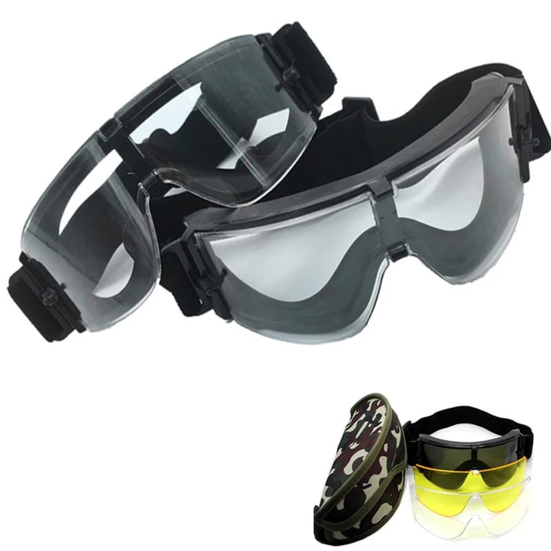 Lunettes USMC X800 3 verres pour chasse airsoft pêche paintball - protection professionnelle