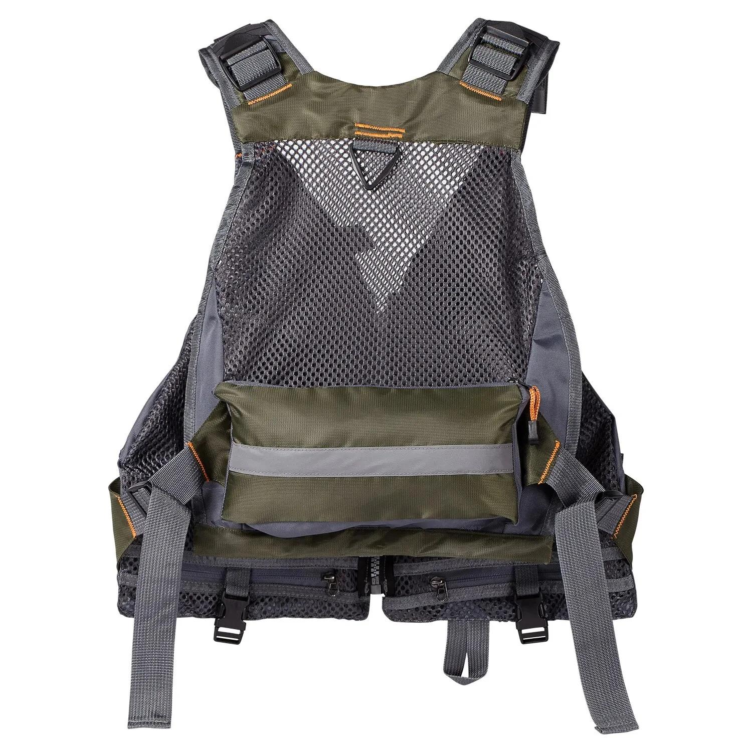 Veste de pêche technique respirante réglable - Gilet pêche mouche montagne randonnée vélo extérieur