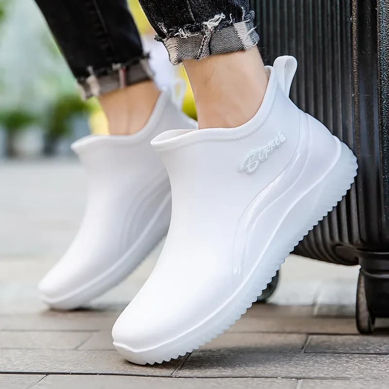 Bottes de pêche été imperméables respirantes antidérapantes - Chaussures de travail caoutchouc noir