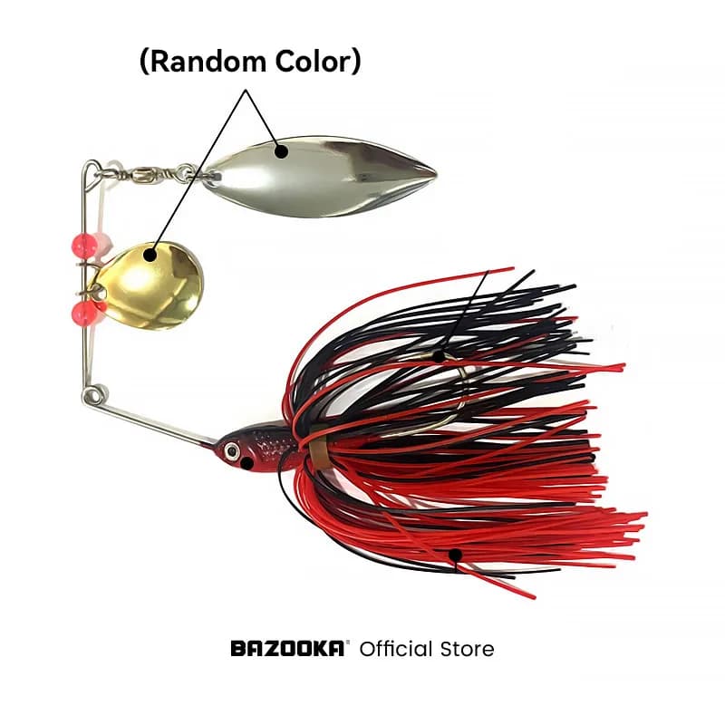 Leurre spinnerbait Bazooka 15g 18g pour brochet et perche en hiver, appât métal avec jupe