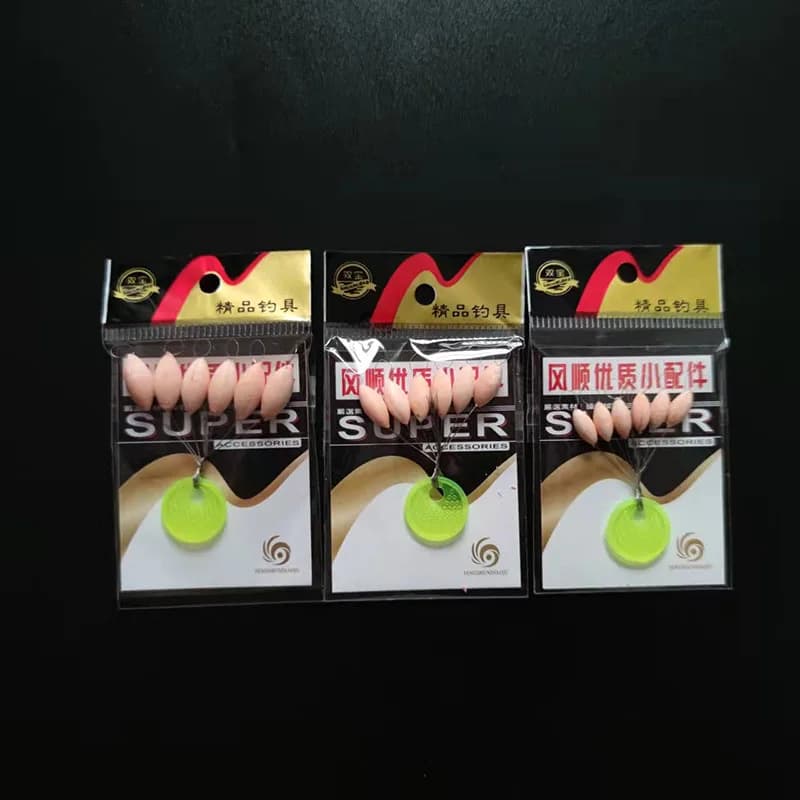 Lot de 15 flotteurs luminescents 7 étoiles ovale, 11-13-15mm, pour la pêche de la carpe et gardon