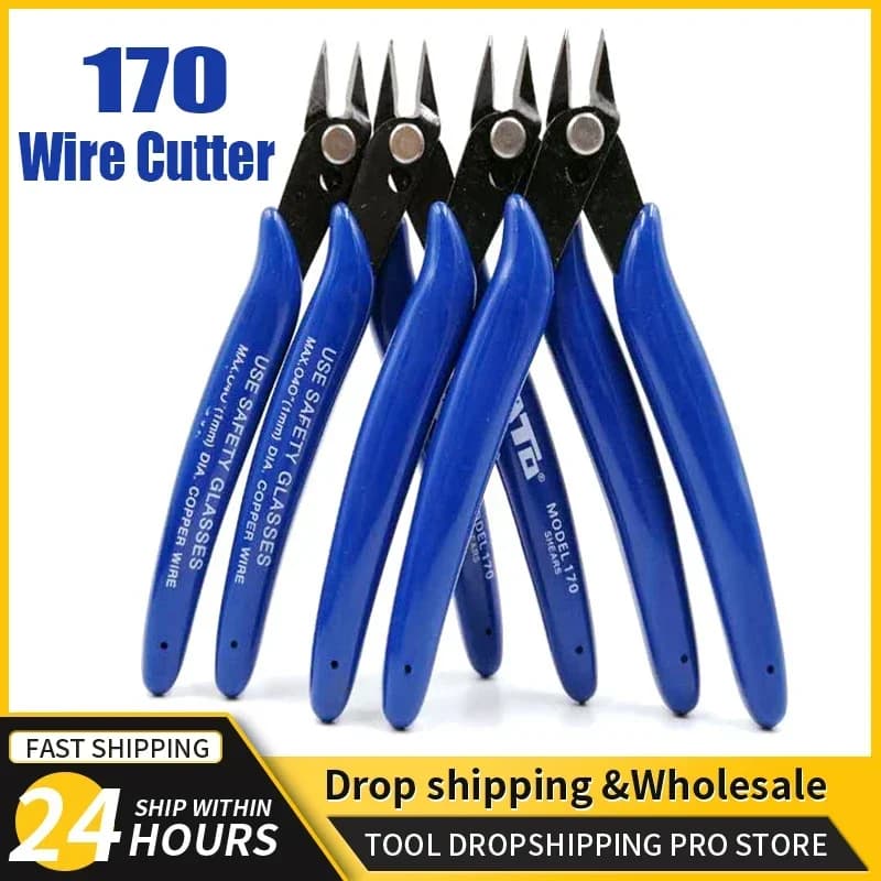 Pince coupe-fil diagonale 170mm rouge bleu - Mini pince coupe-câble pour électronique et travaux précis