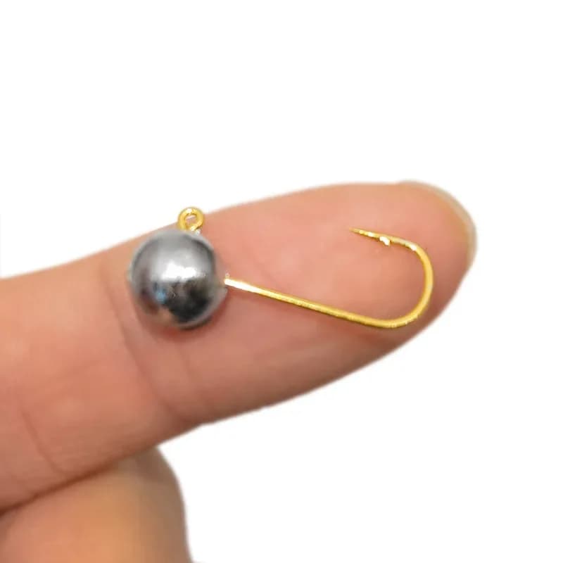 Hameçons OUTKIT 10pcs jig head mini pour truite et rockfish avec tête exposée et ardillon