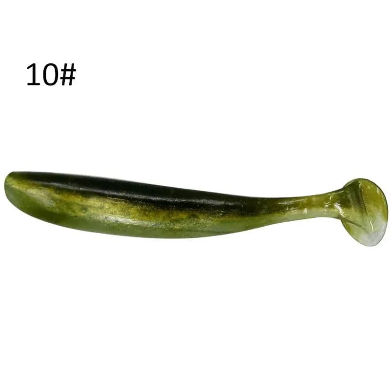 Lot de 10 leurres souples pêche en mer appâts nageurs paddle tail 70mm 90mm 120mm