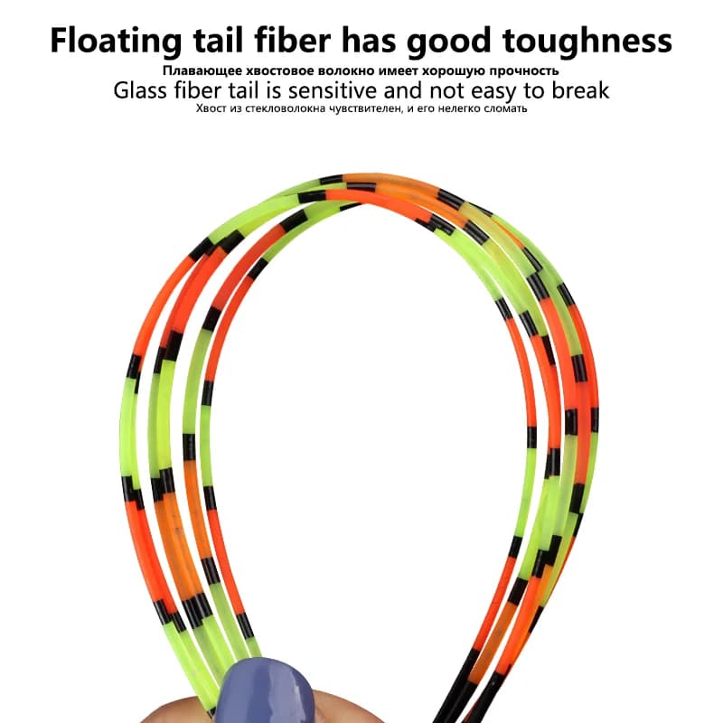 Kit de fibres luminescentes pour flotteurs pêche jour et nuit, 5 queues + 2 tubes, DIY