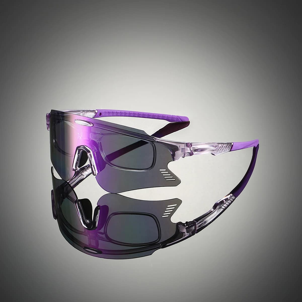 Lunettes sport surdimensionnées miroir pêche cyclisme 2025 protection anti-UV vent tendance
