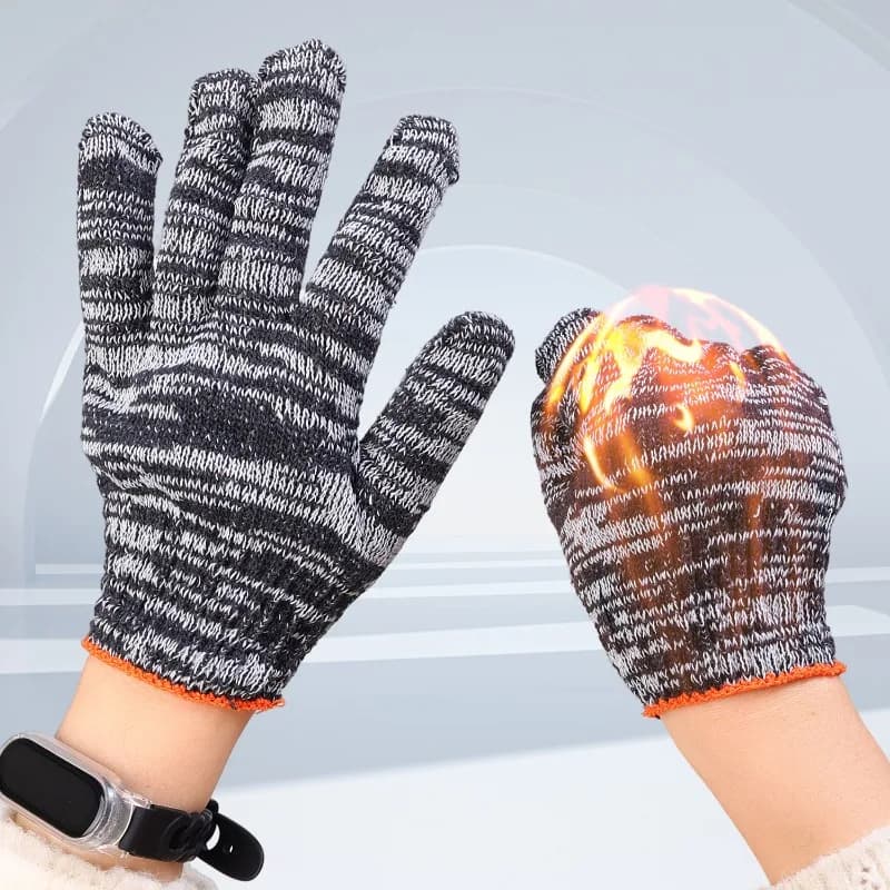 Lot de 5/10 paires gants de pêche travail coton résistants anti-dérapants pour pêche sportive
