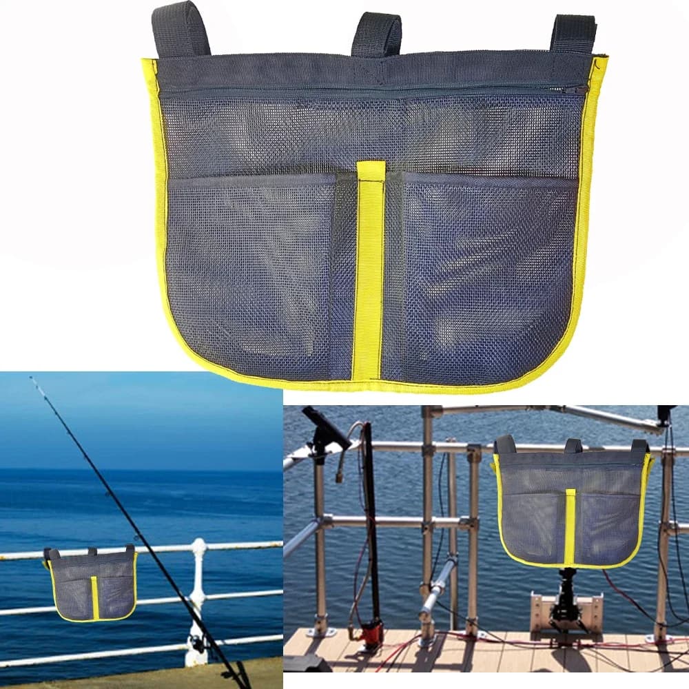 Poche de rangement anti-UV pour rambarde de bateau - sac étanche pour équipement de pêche kayak