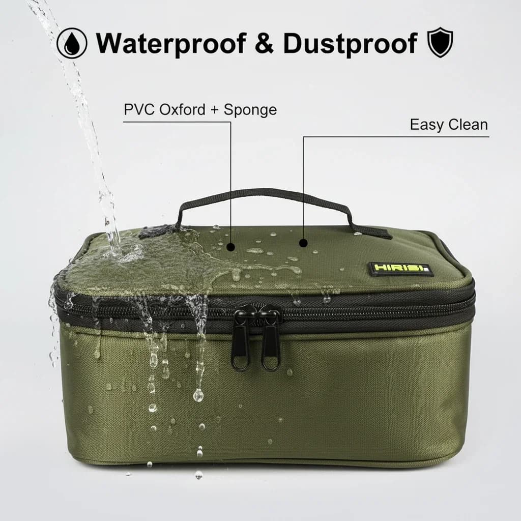 Sac pêche carpe multifonction Hirisi PVC Oxford - Rangement moulinets leurres accessoires pêche