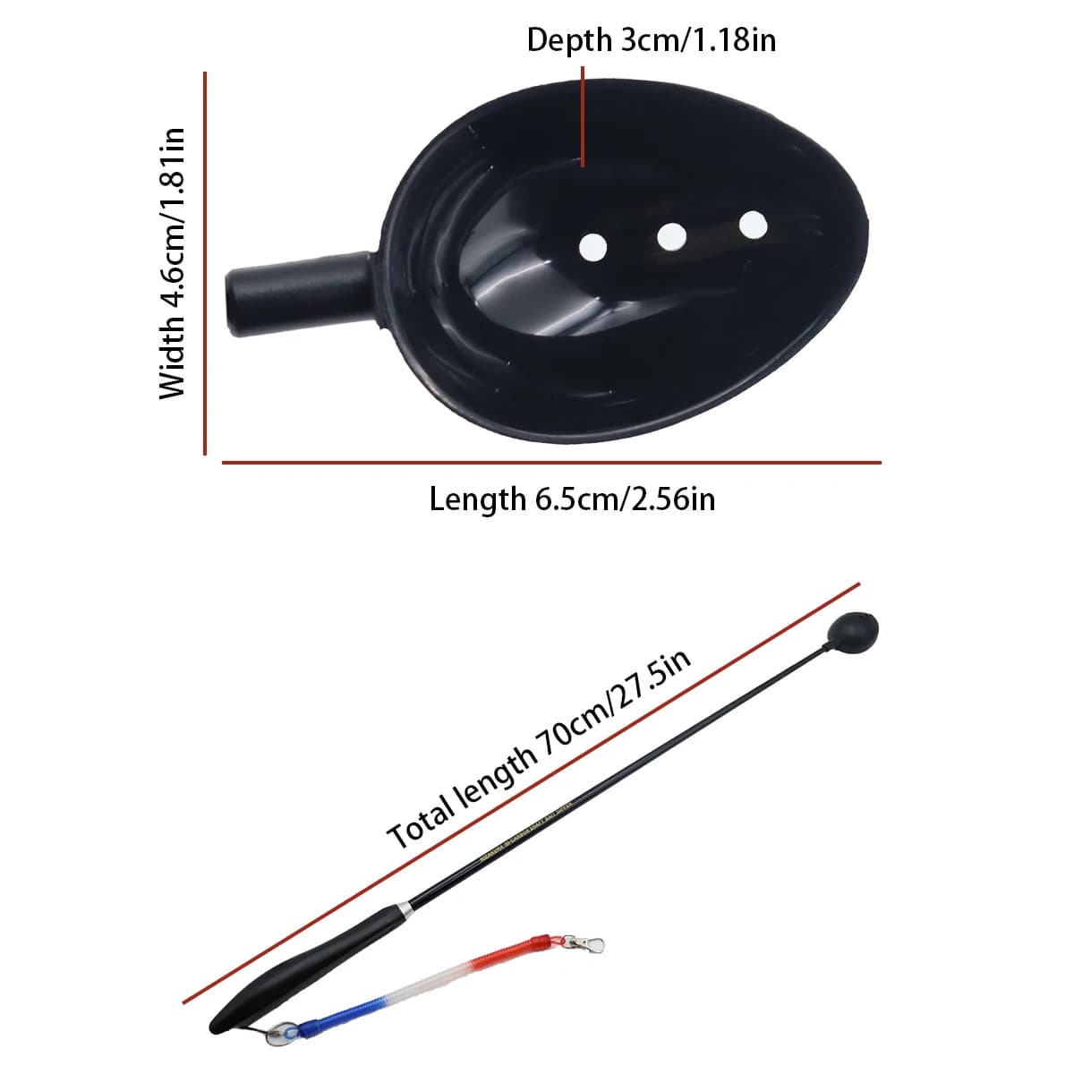 Cuillère de lancer 70cm longue portée fibre carbone ultralégère pour pêche rocheuse en mer