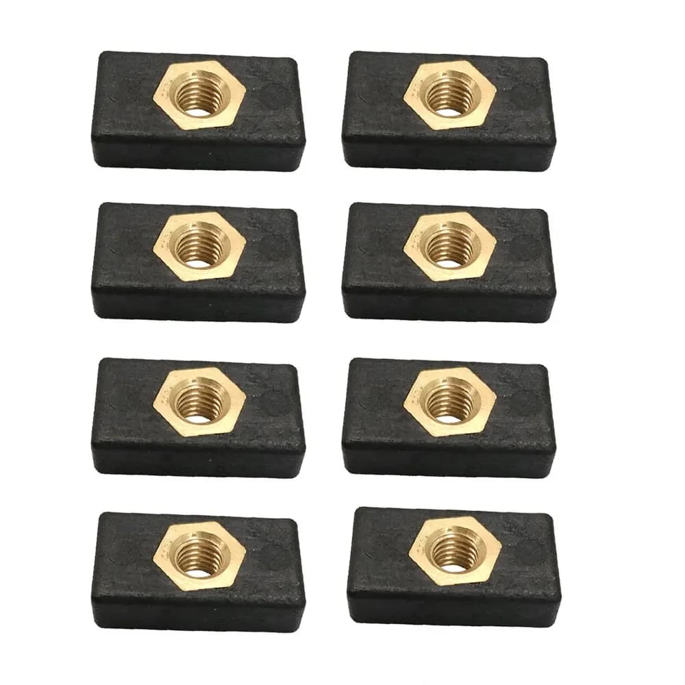 Rail coulissant pour support de canne kayak - Kit de montage latéral avec écrous glissants 2/6/8 pièces