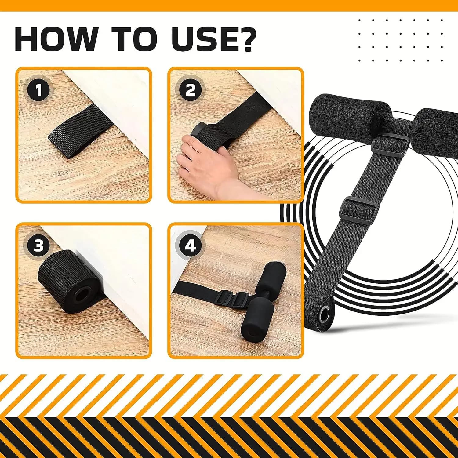 Sangle de Curl Ischio-Jambiers Ajustable - Équipement d'Exercice Nordic Hamstring Curl pour Renforcement Musculaire