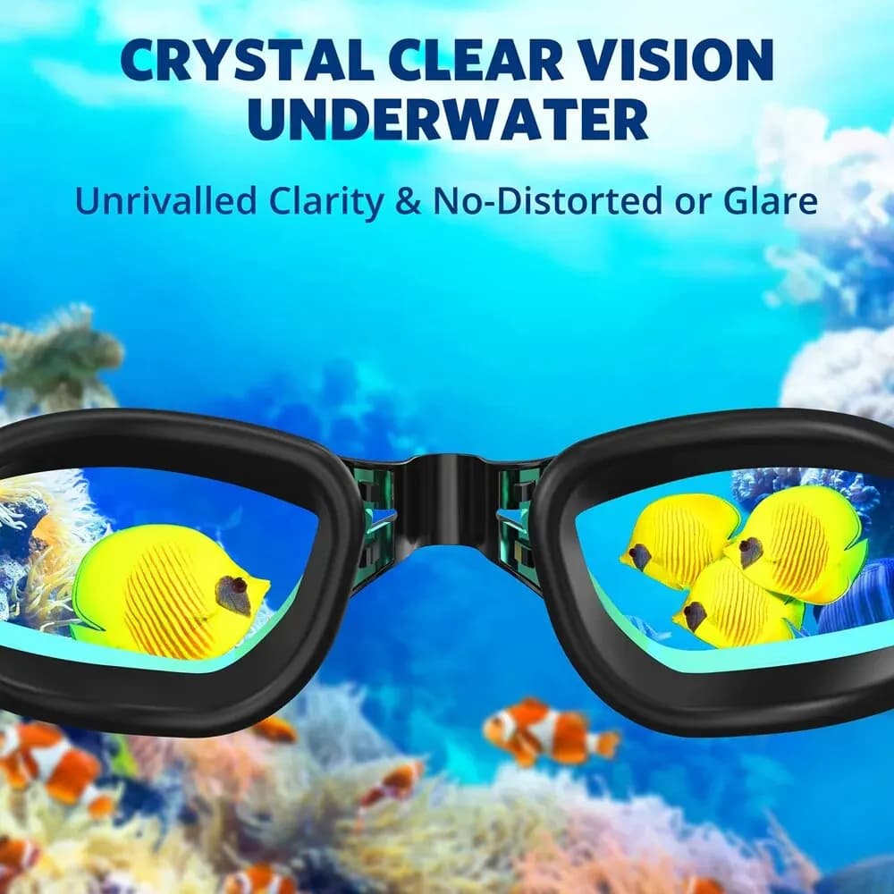 Lunettes de natation professionnelles étanches anti-buée protection UV 100% adultes