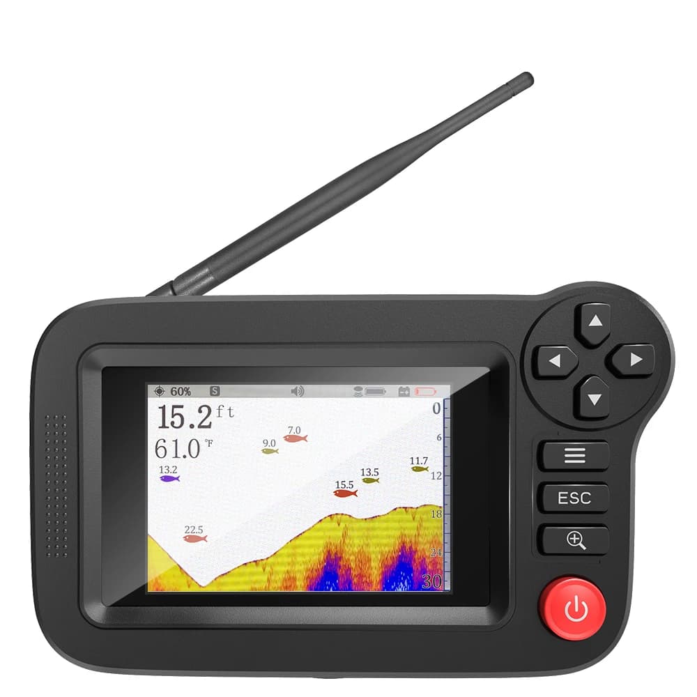 Détecteur de poissons Smart Fish Finder portable pour pêche récréative depuis quai, rive ou berge - Sonar précis