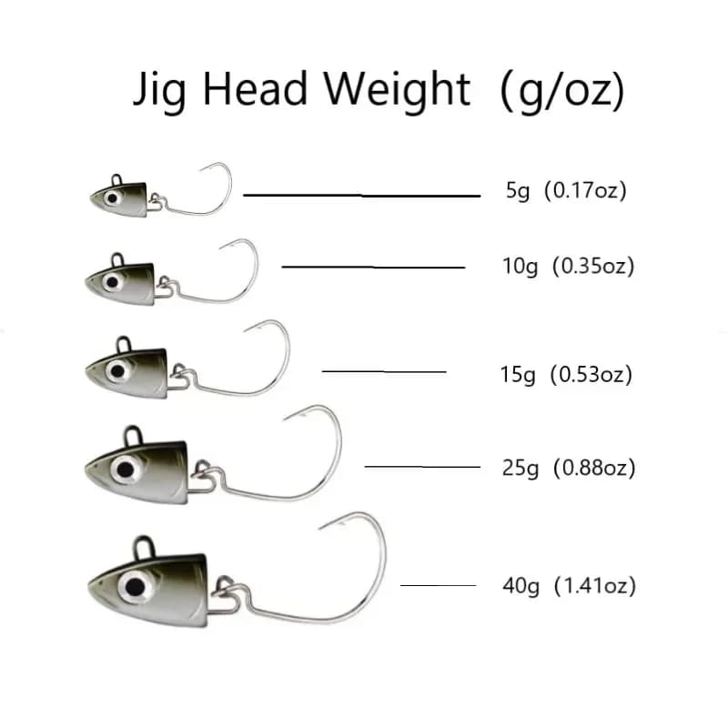 Tête plombée Jig TEKNIK 2 pièces, leurre black minnow 5g à 40g pour bar et pêche en spinning