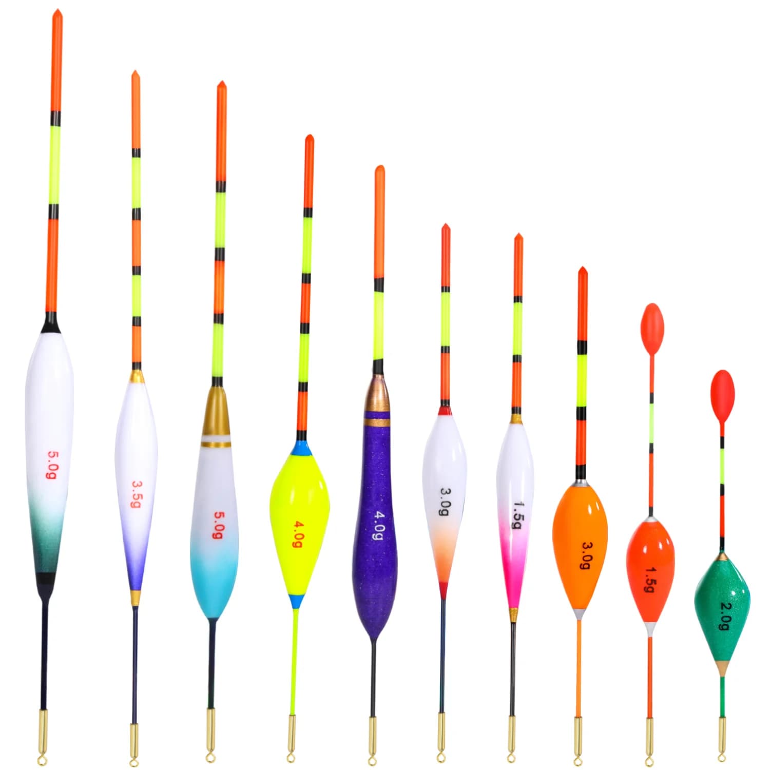 Set de flotteurs Sougayilang 10 pièces - Flotteurs mousse dure, bois coulissant pour truite et perche