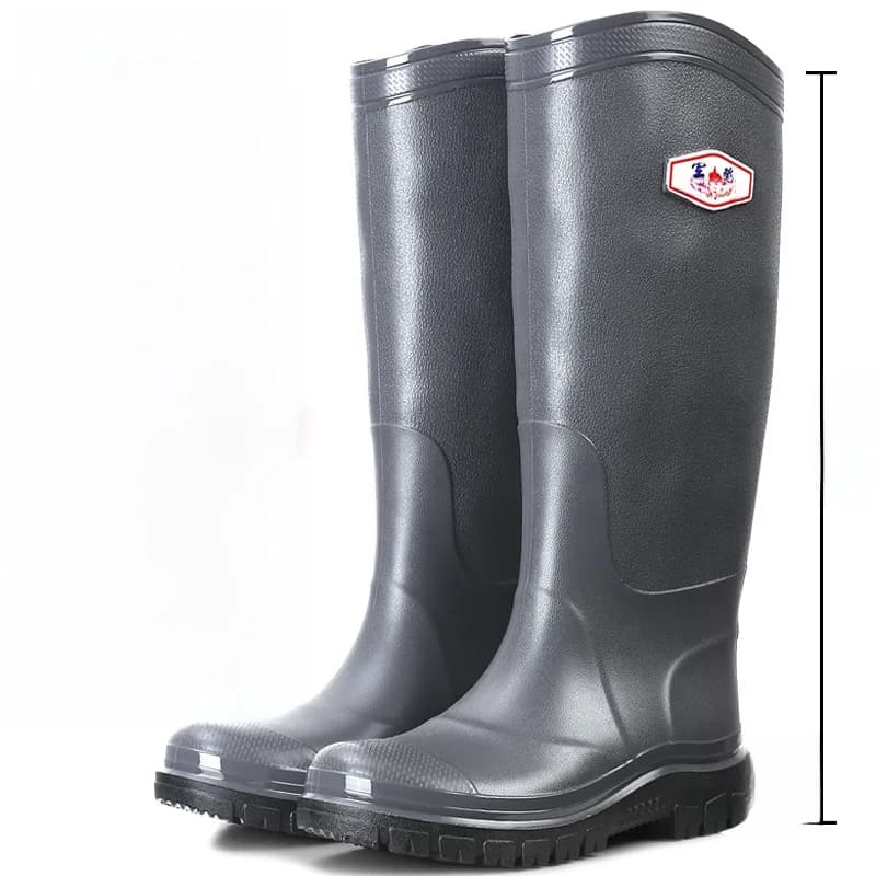 Men's Fashionable Thickened Extended Tube Rain Boots Waterproof Non-slip Outdoor