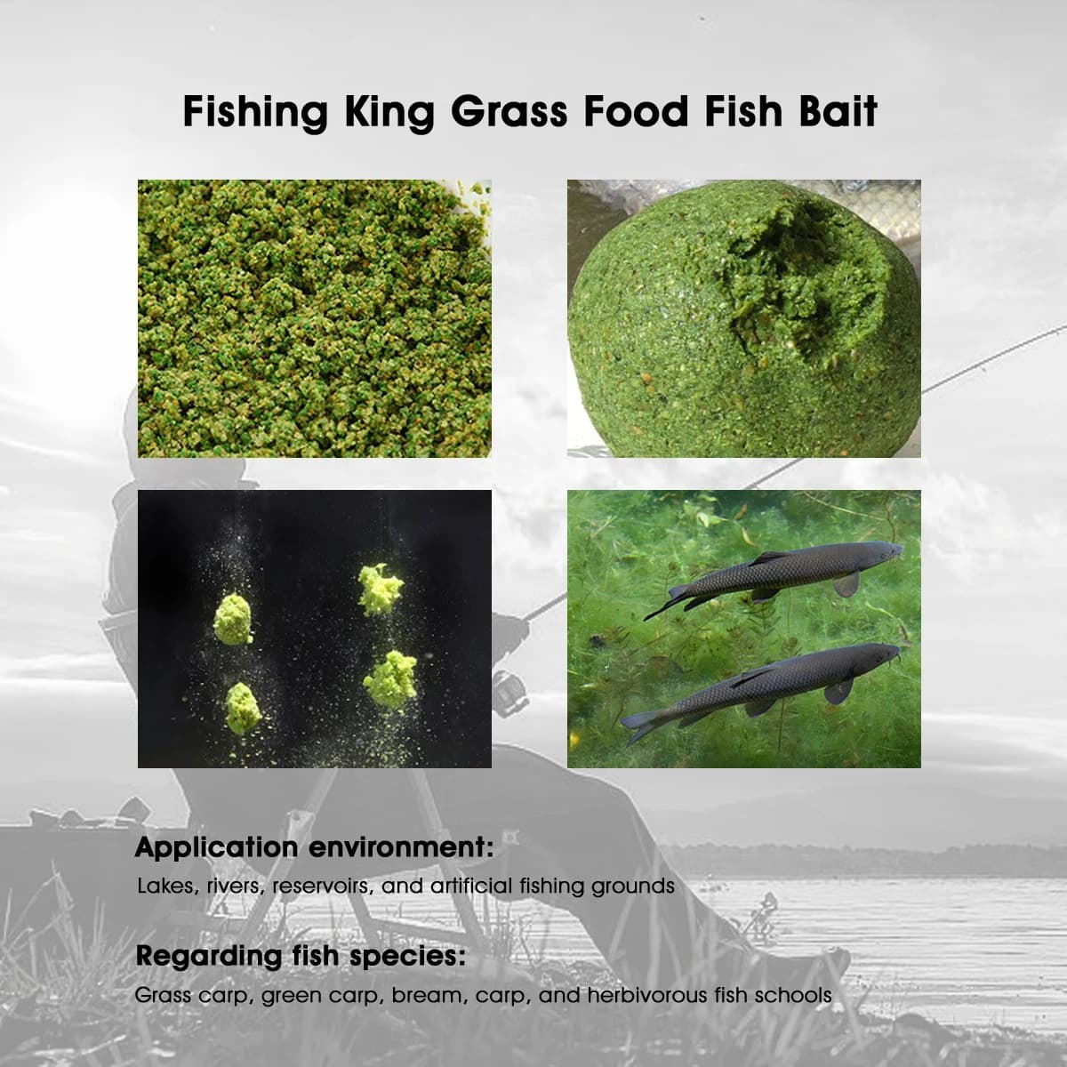 Appât végétal Fishing King 300g saveur vanille - Pour carpe, tilapia, brème et poissons blancs