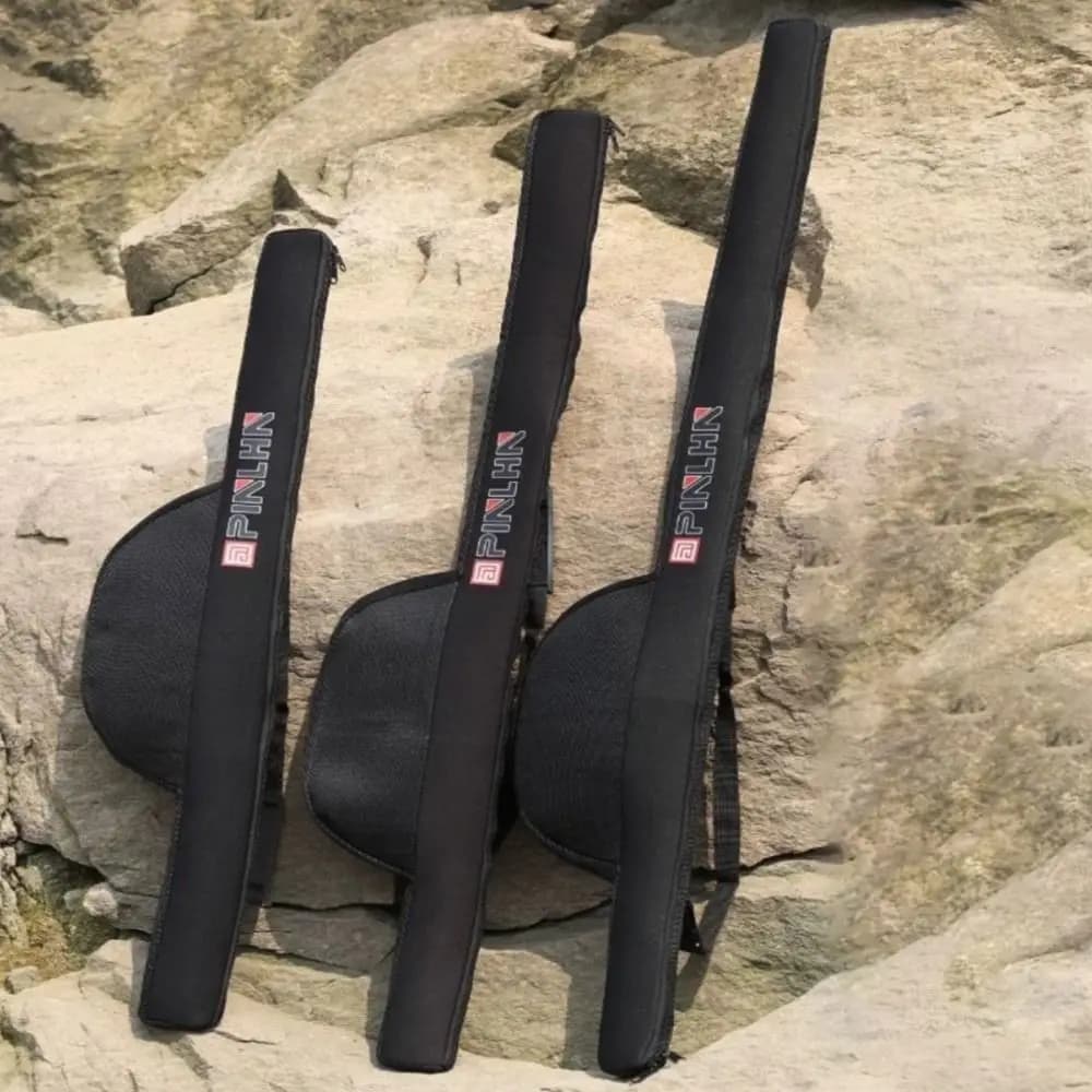 Sac à canne pliable portable avec bretelle 118/128cm pour transport facile de votre matériel de pêche