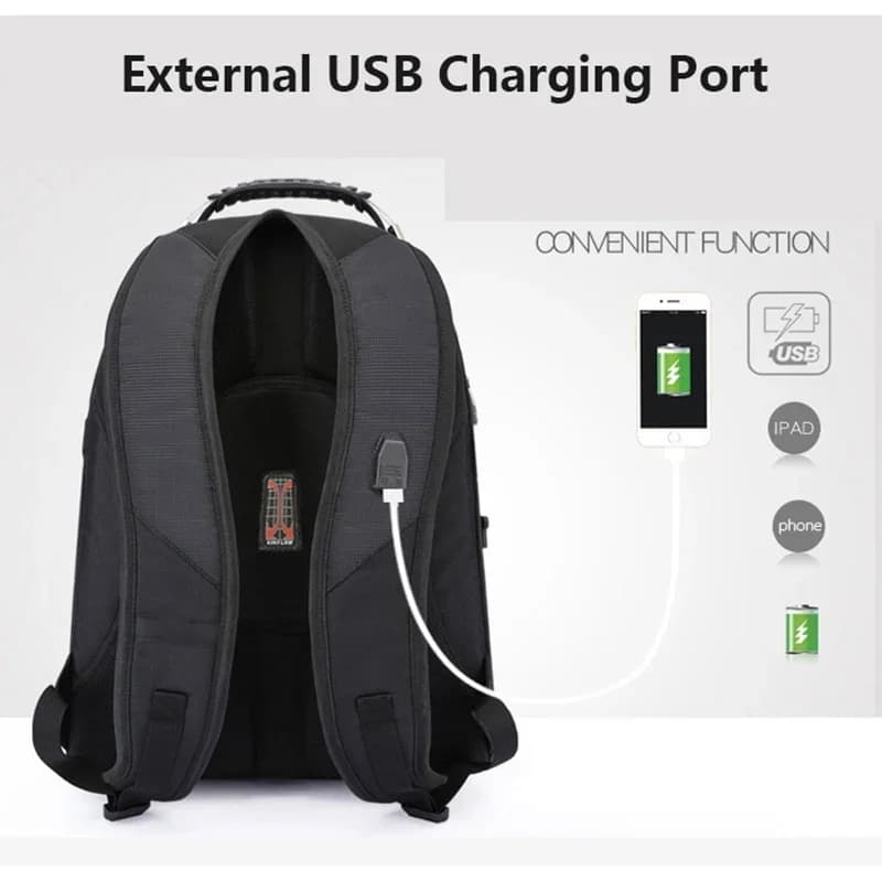 Sac à dos multifonction 17 pouces USB étanche 2025 - Voyage études college résistant durable